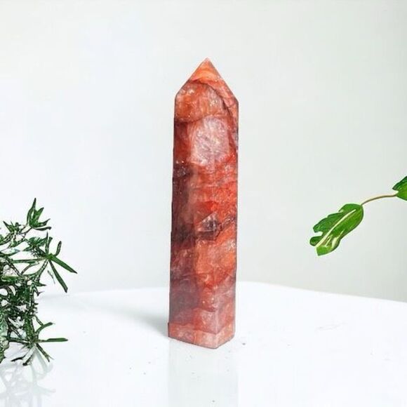 Fire Quartz Crystal Tower Meditation‎ Stone (#3) - Picture 1 of 11
